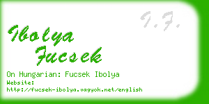 ibolya fucsek business card